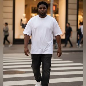 NWOT No Boundaries Men’s Big & Tall White Short Sleeve Tee Shirt - Size 5XL